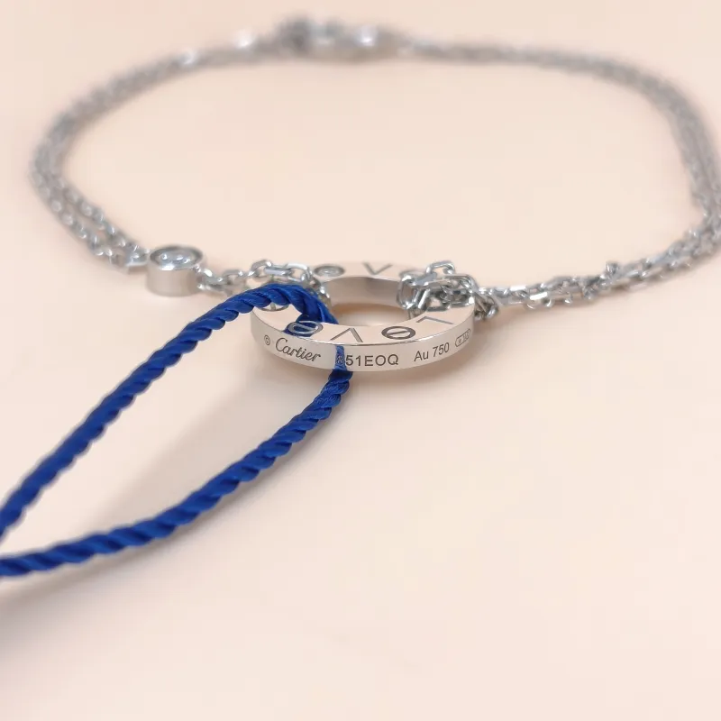 CARTIER Bracelet LOVE Collection Bracelet 2 Diamond White Gold 18KW hite Gold Diamond One Size18cm — cover view 5 of 10