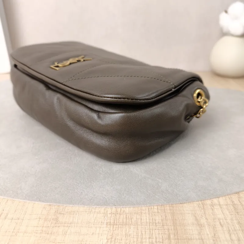 SAINT LAURENT Crossbody Bag Jamie 4.3 Chain Bag Green Lambskin Mini 20 × 7 × 12 cm — detail view 1 of 11