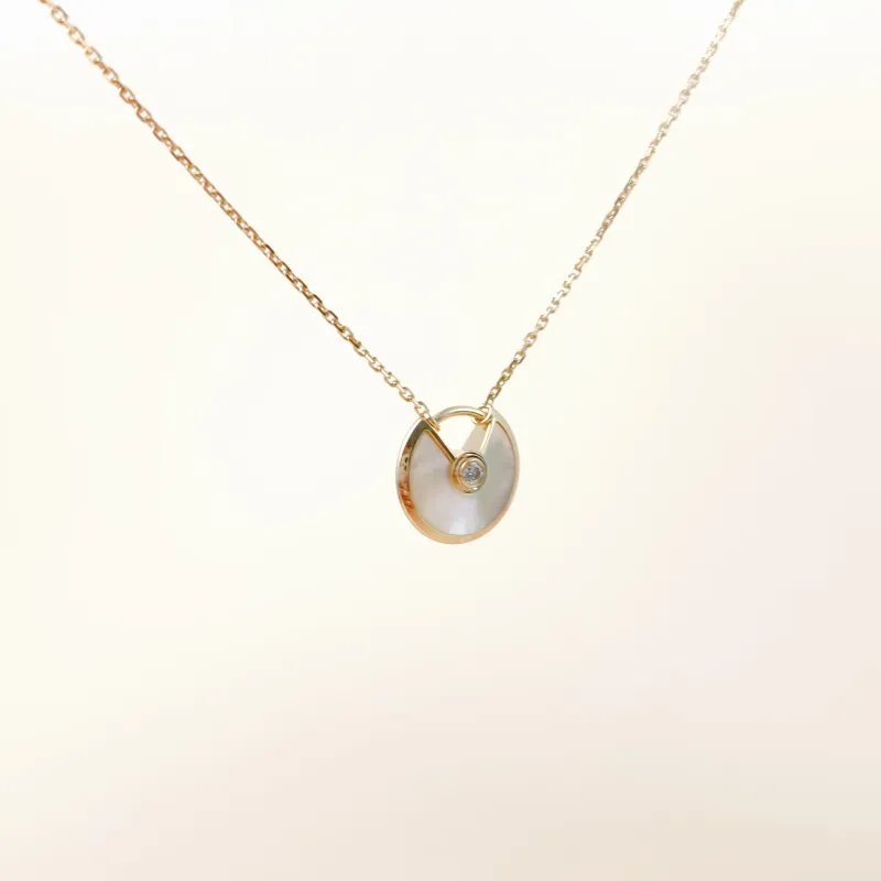 CARTIER Necklace Amulette de Necklace Pearl · White Mother-of-Pearl 18KY ellow Gold Small 41cm — cover view 5 of 10