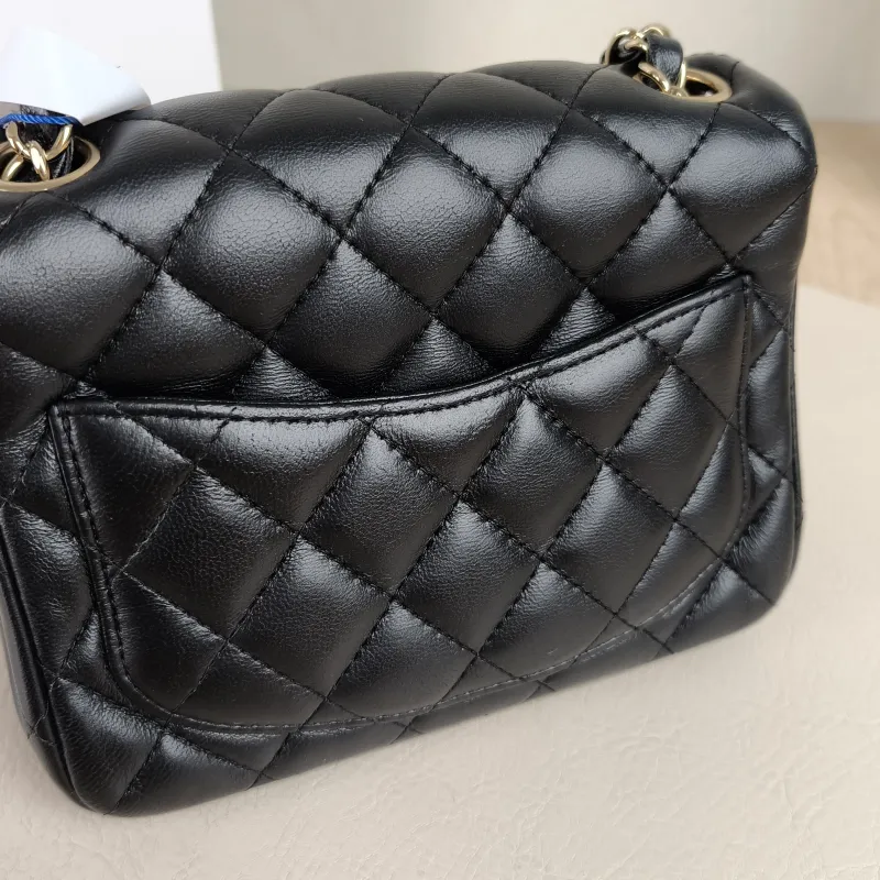 Chanel Crossbody Bag Classic Flap Mini CF Mini Black SL ambskinmini17 × 8 × 13.5 cm — detail view 12 of 13
