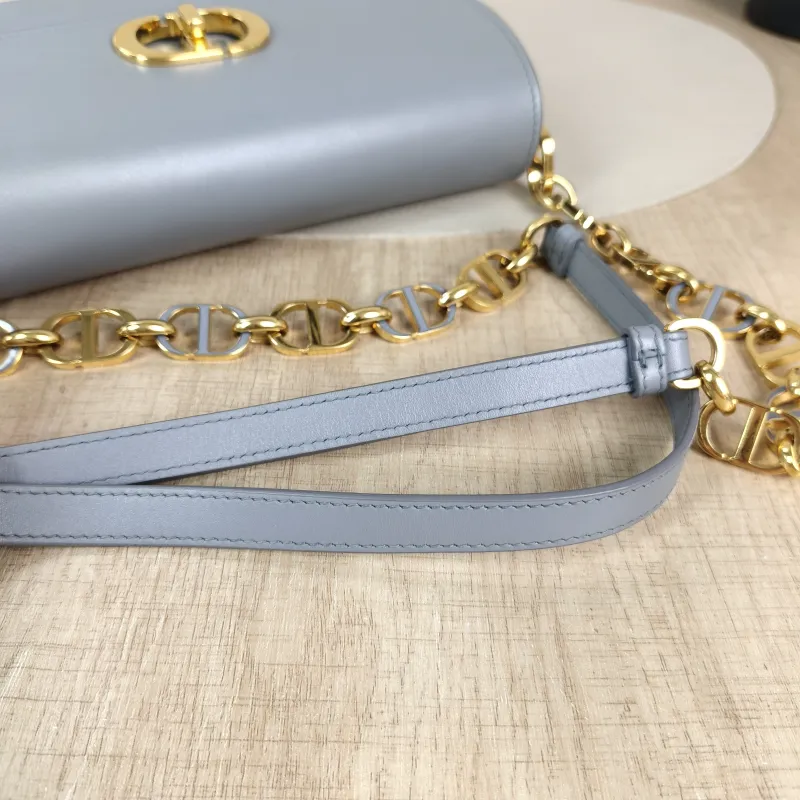 DIOR Crossbody Bag 30Montaigne 30 Avenue Grey Calfskin Small 23 × 6.5 × 13 cm — detail view 12 of 12