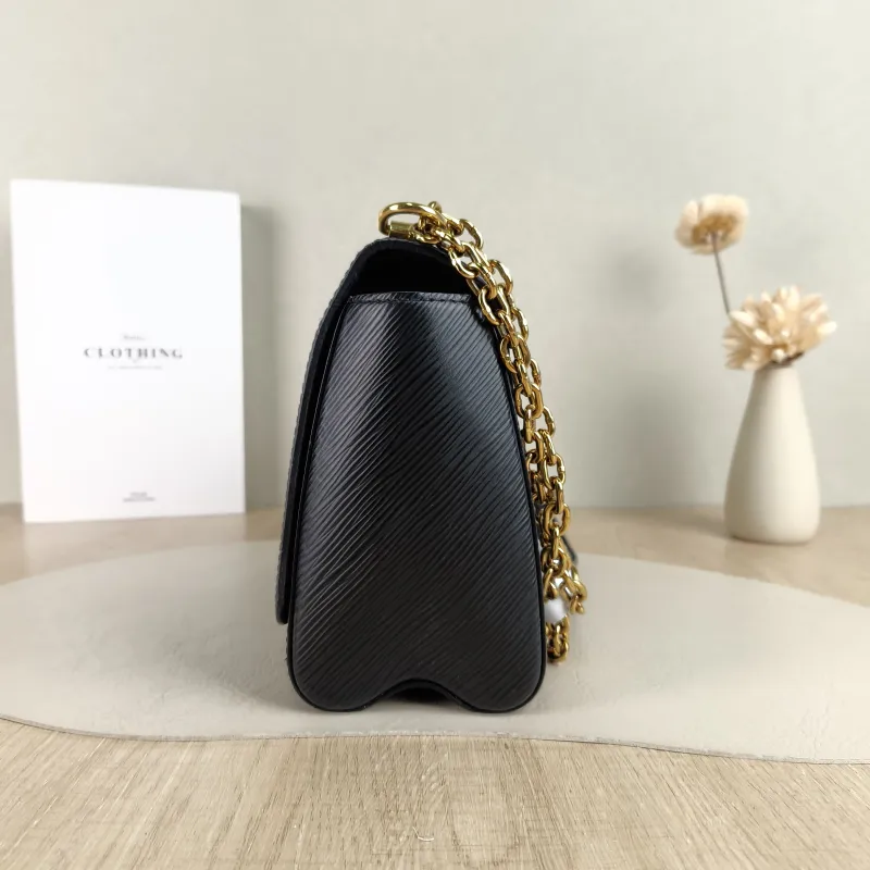 Louis Vuitton Crossbody Bag Twist Black Epi Embossed Calfskin Medium 23 × 9.5 × 17 cm — detail view 12 of 12