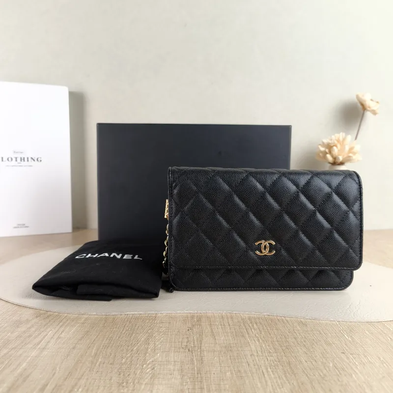Chanel Crossbody Bag CF WOCWOC Bag coco Black Grained Calfskin Mini 19.2 × 3.5 × 12.3 cm — cover view 3 of 6