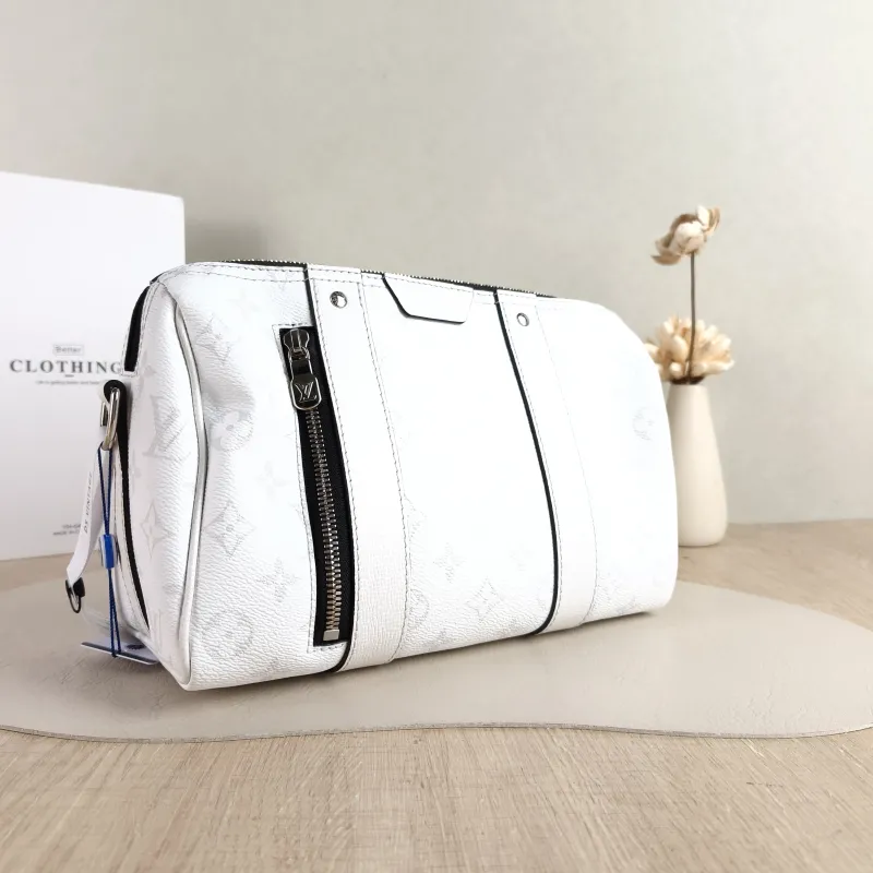 Louis Vuitton Crossbody Bag City Keepall White PVC Medium 27 × 13 × 17 cm — cover view 2 of 6