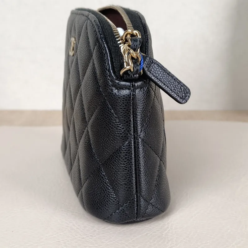 Chanel Crossbody Bag Chain Bag Black Grained Calfskin One Size 16 × 2.5 × 11 cm — detail view 6 of 12
