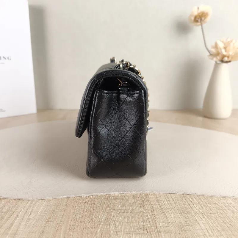 Chanel Crossbody Bag Classic Flap Large Mini CF Mini Black SL ambskin mini 20 × 6 × 12 cm — detail view 3 of 14