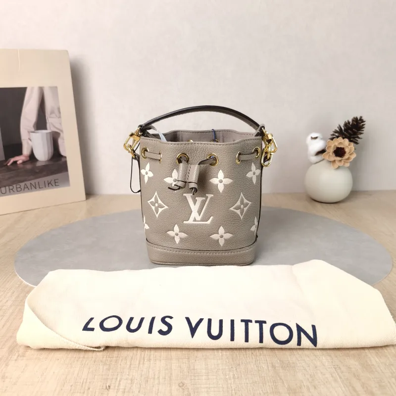 Louis Vuitton Crossbody Bag NANO NOÉ Bucket Bag Nano · White Monogram Empreinte Embossed Calfskin nano 13 × 10 × 16 cm — cover view 4 of 6