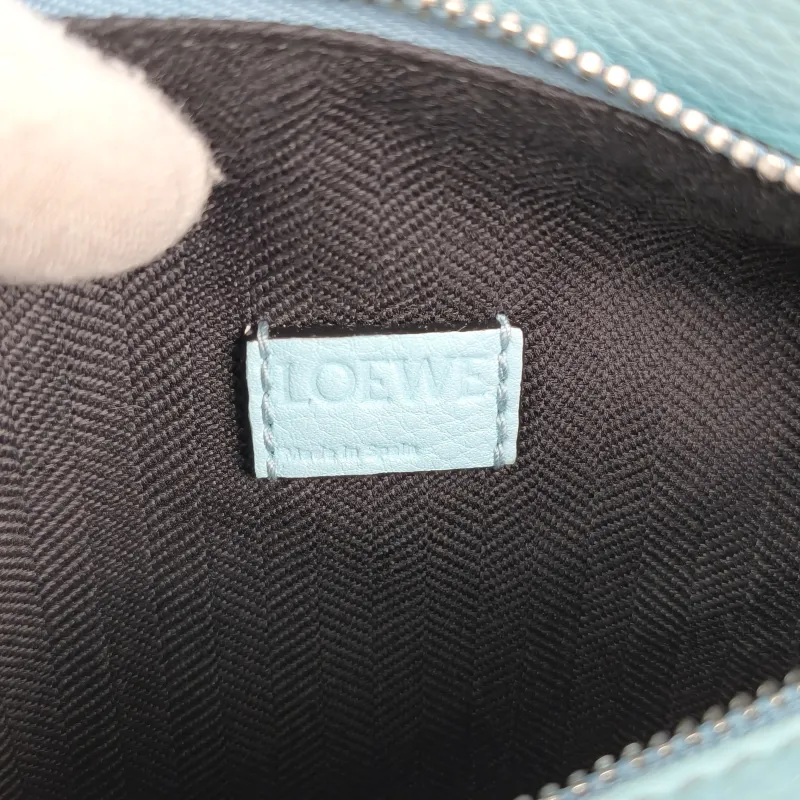 LOEWE Crossbody Bag Puzzle Blue Calfskin Mini 18 × 8 × 12.5 cm — detail view 10 of 11