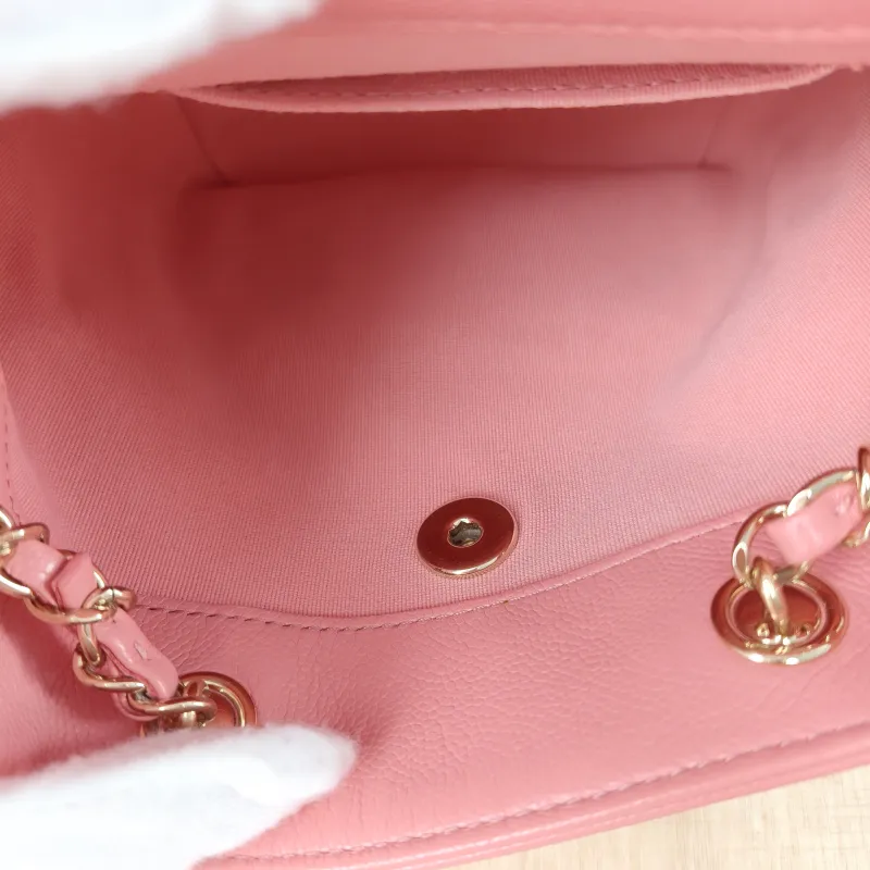 Chanel Backpack duma Pink Calfskin Small 18 × 9.5 × 19 cm — detail view 7 of 11