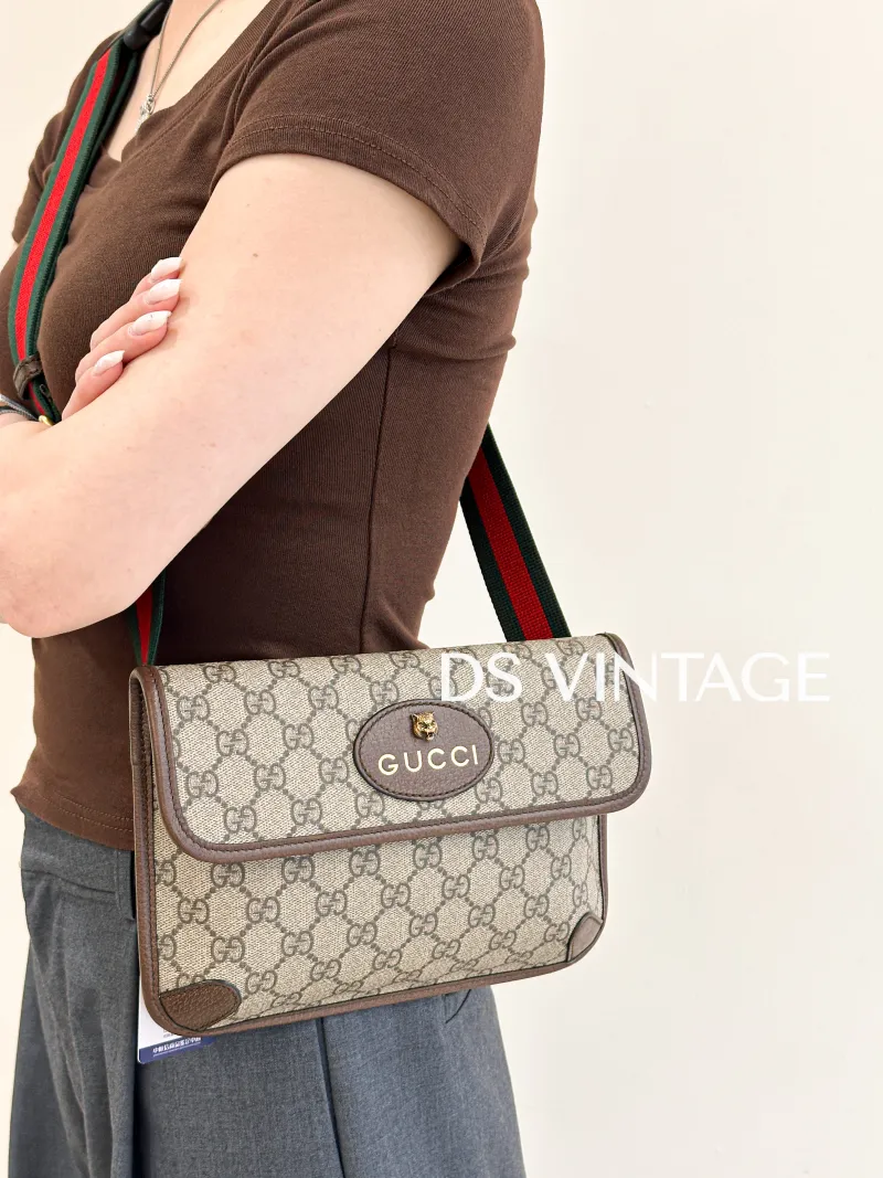 GUCCI Crossbody Bag Neo Vintage Belt Bag Monogram PVC Medium 24 × 4 × 17 cm — on-model view 3 of 3