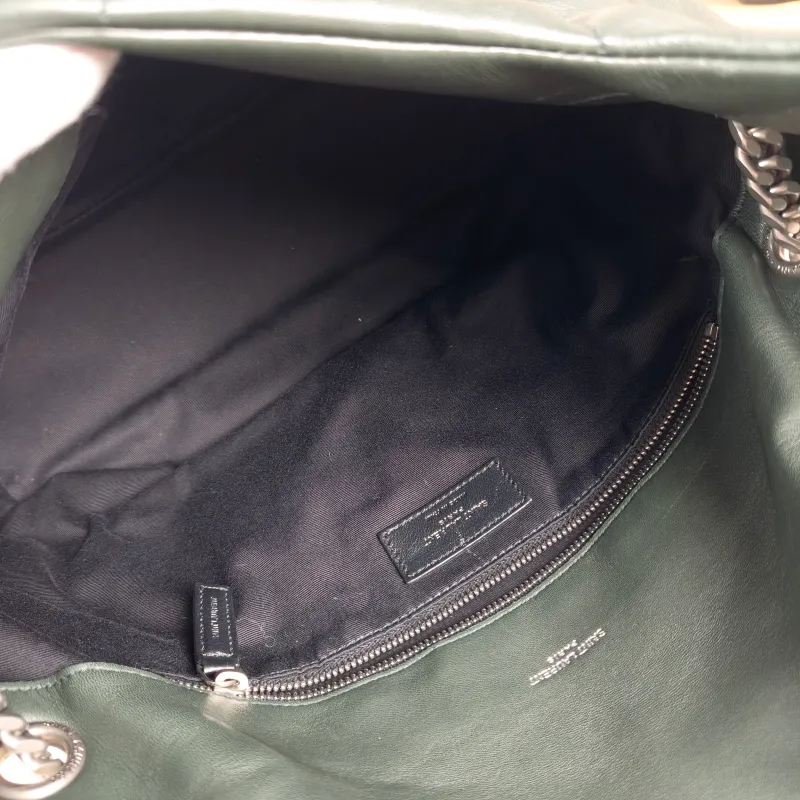 SAINT LAURENT Shoulder Bag PUFFER Green SL ambskin 32 × 13 × 22 cm Conditioned — detail view 1 of 11