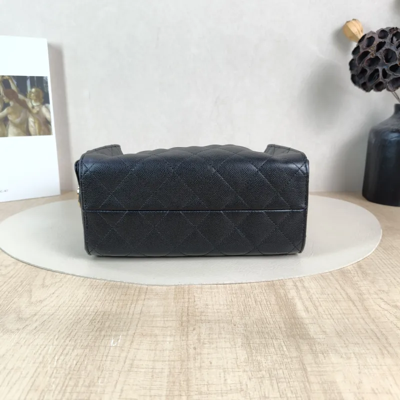 Chanel Shoulder Bag 25Bag Black Grained Calfskin Mini 20 × 12.5 × 22 cm — cover view 3 of 5
