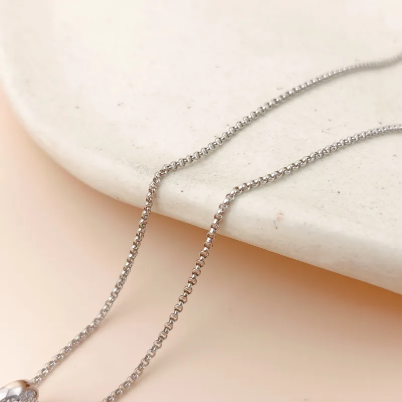 Bvlgari Necklace B.zero1 Pavé Diamond White Gold 18KW hite Gold Diamond Mini 44cm — cover view 8 of 11