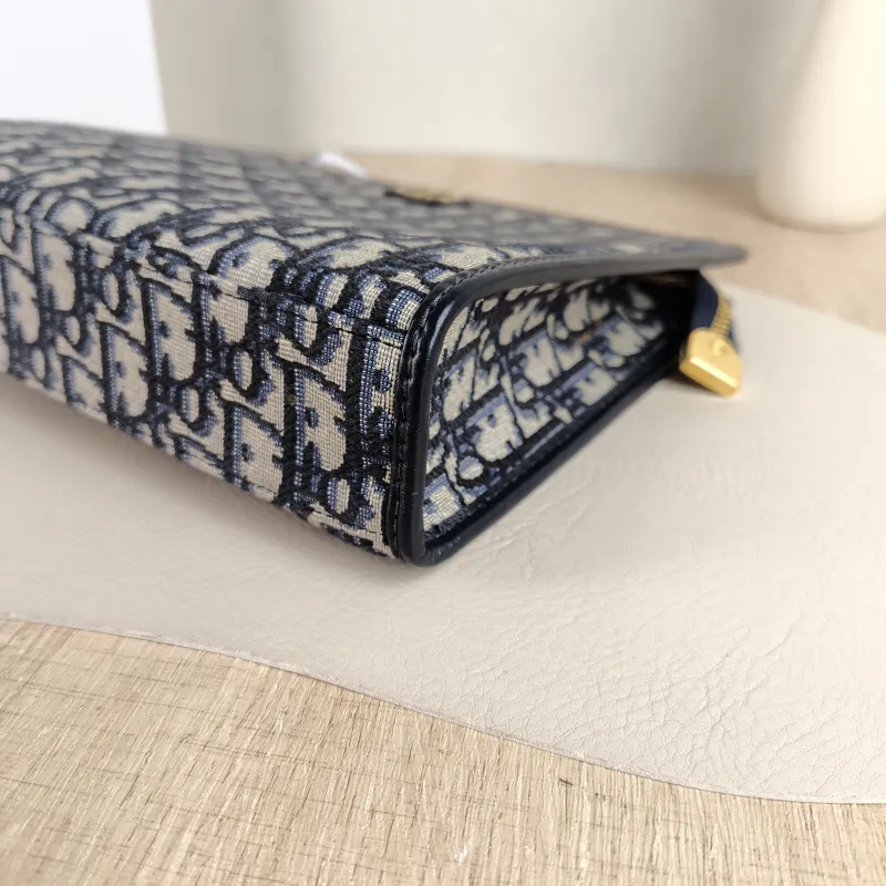 DIOR Clutch 30 Montaigne Dea Clutch Blue Canvas One Size 26 × 7 × 20 cm — detail view 10 of 11