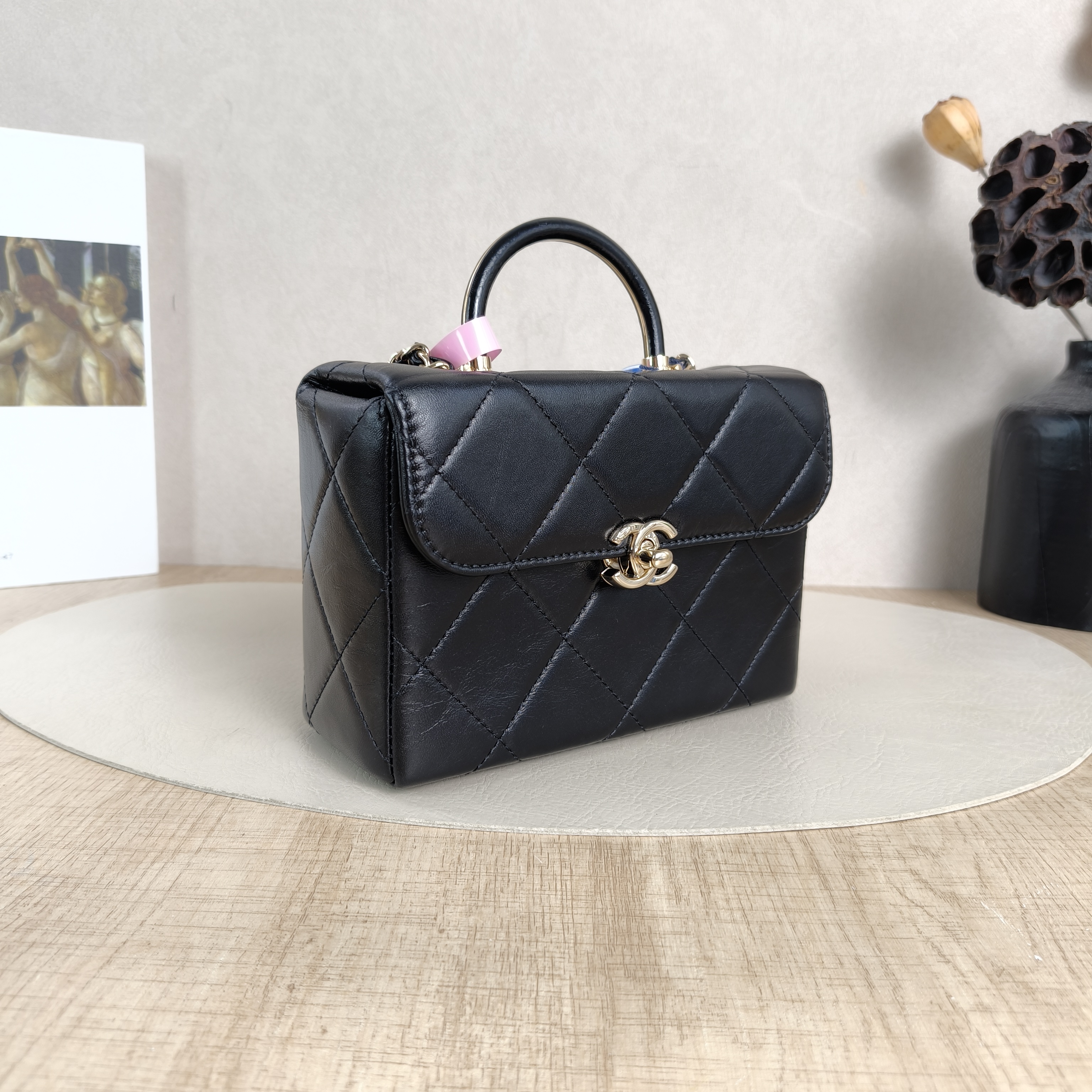 Chanel Crossbody Bag Box Bag Black CC alfskin One Size18 × 7 × 13 cm — cover view 5 of 5