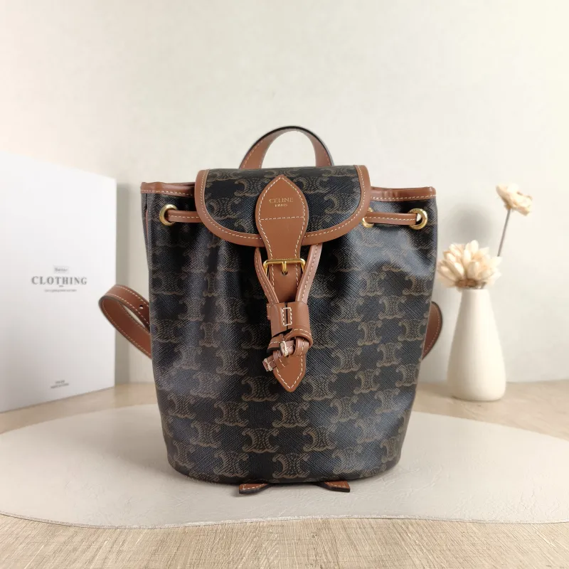 CELINE Backpack FOLCO Backpack Monogram PVC Mini 17 × 10 × 20 cm