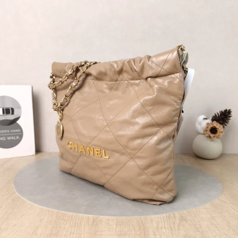 Chanel Shoulder Bag22Bag Taupe Calfskin Small35 × 7 × 37 cm — cover view 5 of 6