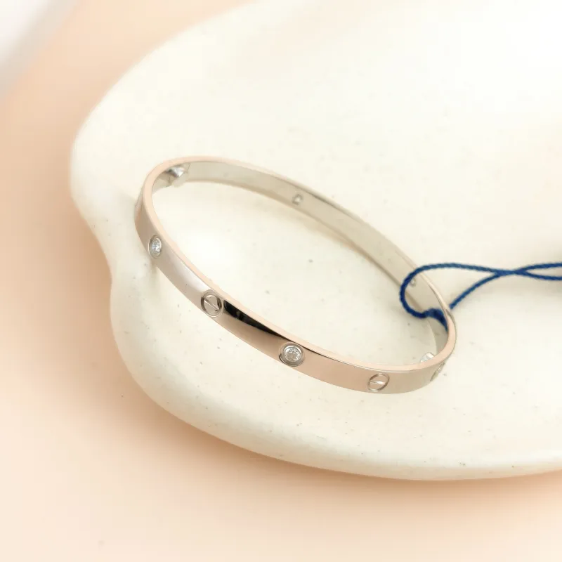 CARTIER Bangle Love Collection Bangle White Gold Diamond18KW hite Gold Medium Edition 20 — cover view 4 of 7