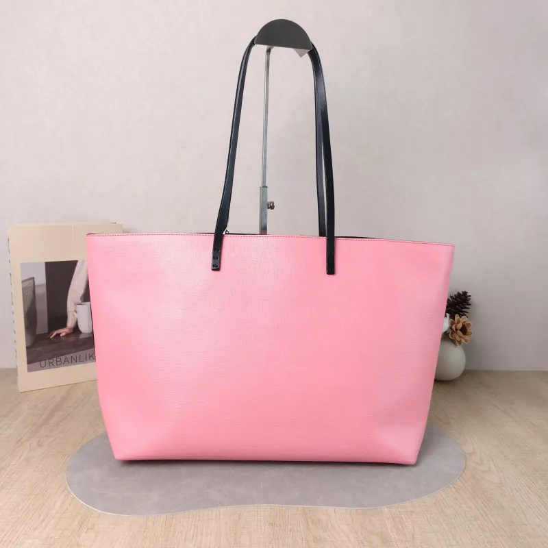 FENDI Top Handle Bag Top Handle Bag Pink Calfskin 35 × 14 × 27 cm — cover view 3 of 5