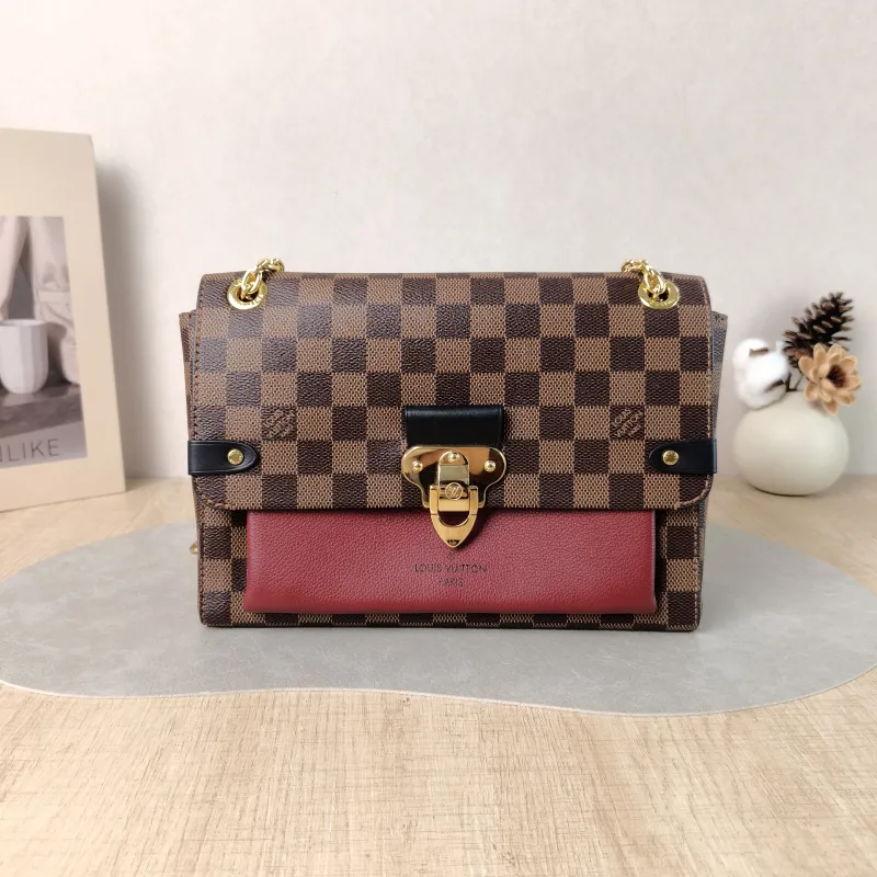 Louis Vuitton Shoulder Bag VAVIN Red · PVC Small 25 × 9.5 × 17 cm