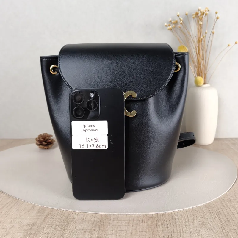 CELINE Backpack BONNIE Backpack Black Calfskin One Size 18 × 13 × 25 cm — cover view 2 of 5