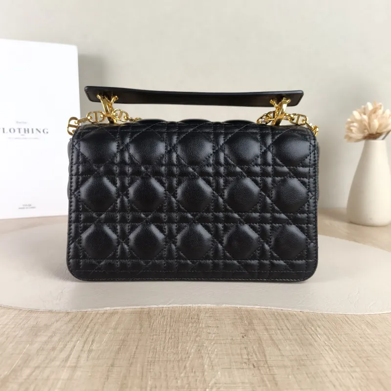 DIOR Shoulder Bag Jolie Top Handle Pearl Crossbody Bag Black Calfskin Small22 × 8 × 14 cm — cover view 2 of 5