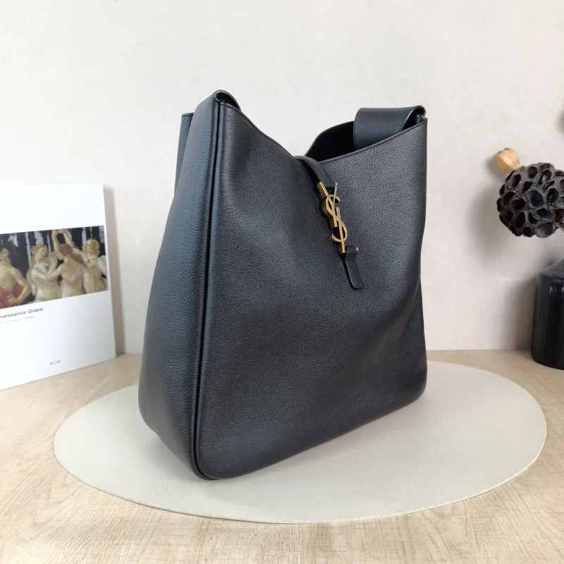 SAINT LAURENT Shoulder Bag LE 5 À 7 Hobo Black Calfskin Large 30 × 13 × 31 cm — cover view 2 of 6
