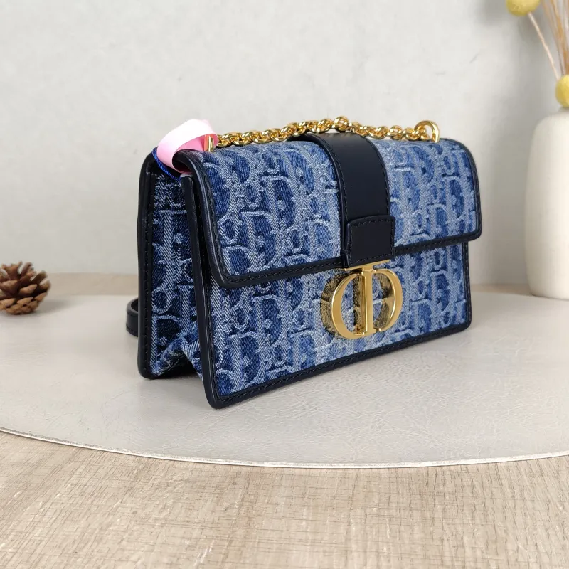 DIOR Crossbody Bag 30 Montaigne East-West 30 Blue Small 21 × 6 × 12 cm — cover view 3 of 5