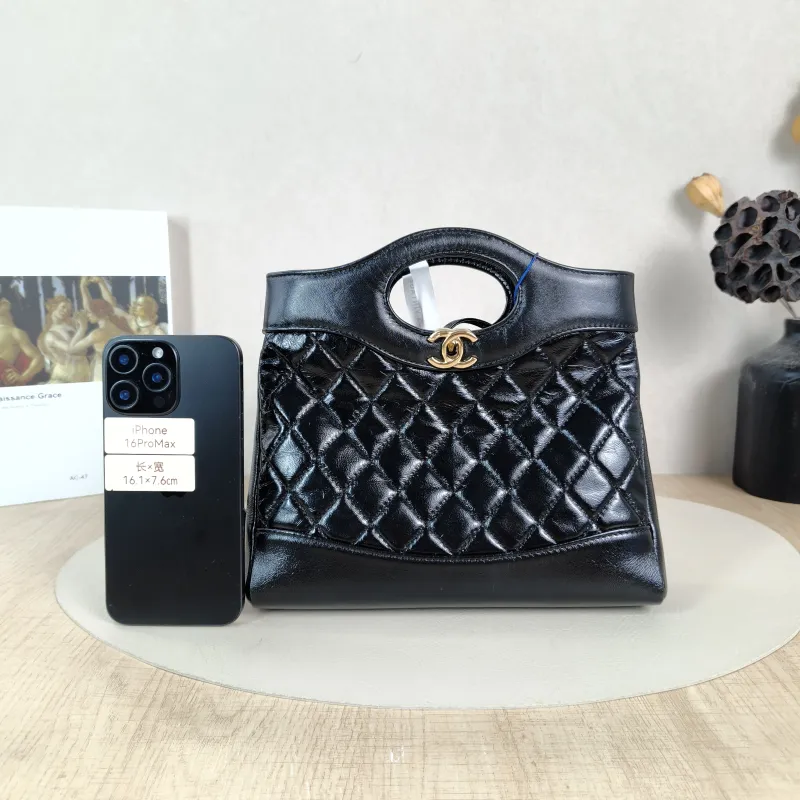 Chanel Crossbody Bag31Bag Black Waxed Leathermini23 × 5.5 × 22 cm — cover view 6 of 6