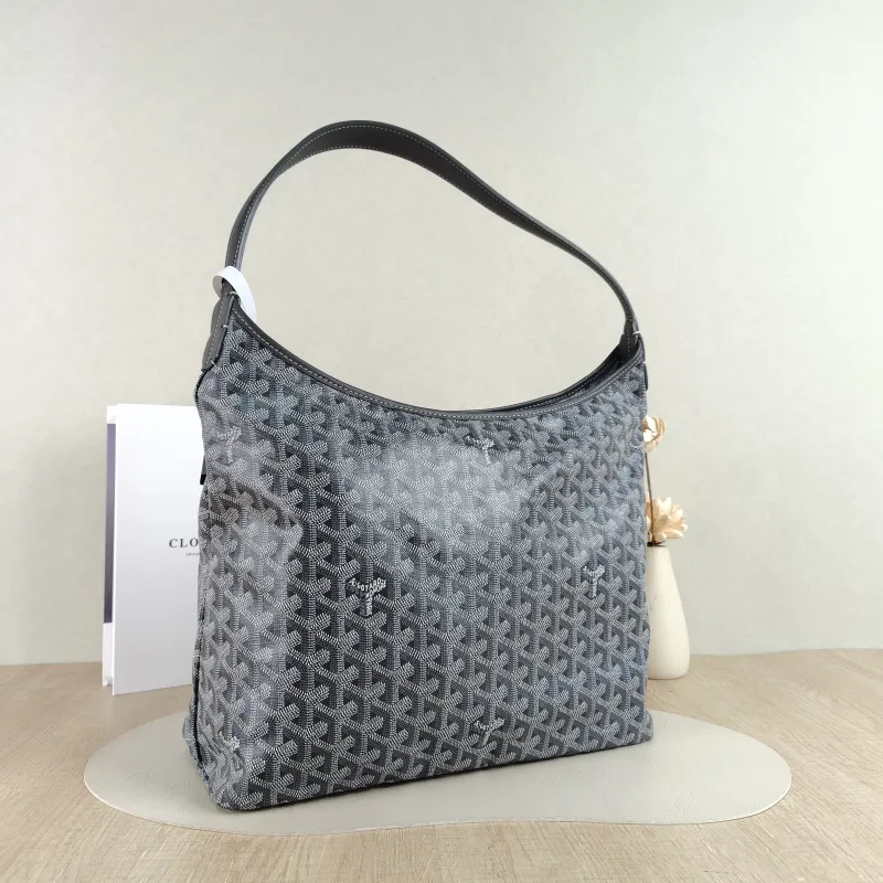 GOYARD Shoulder Bag Boheme Hobo​ Grey ine Canvas Small 43 × 14 × 27 cm — cover view 2 of 4