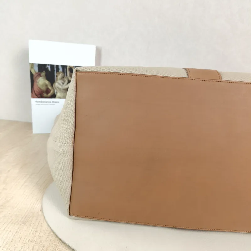 SAINT LAURENT Shoulder Bag Y Tote Bag Brown Canvas One Size 36 × 21 × 34 cm — detail view 3 of 11