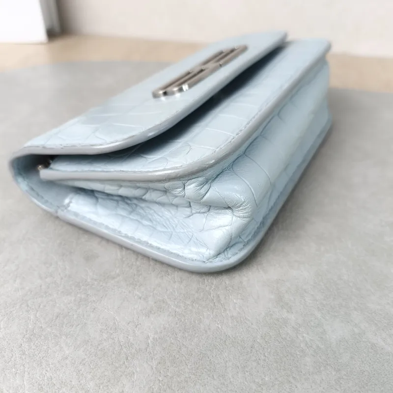 BALENCIAGA Crossbody Bag GOSSIP xs Chain Bag Blue Calfskin XS19 × 7 × 10 cm — detail view 8 of 11