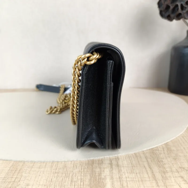 Chanel Crossbody Bag Le Boy​ WOC Black Grained Calfskinmini19.2 × 3.5 × 12.3 cm — detail view 12 of 14