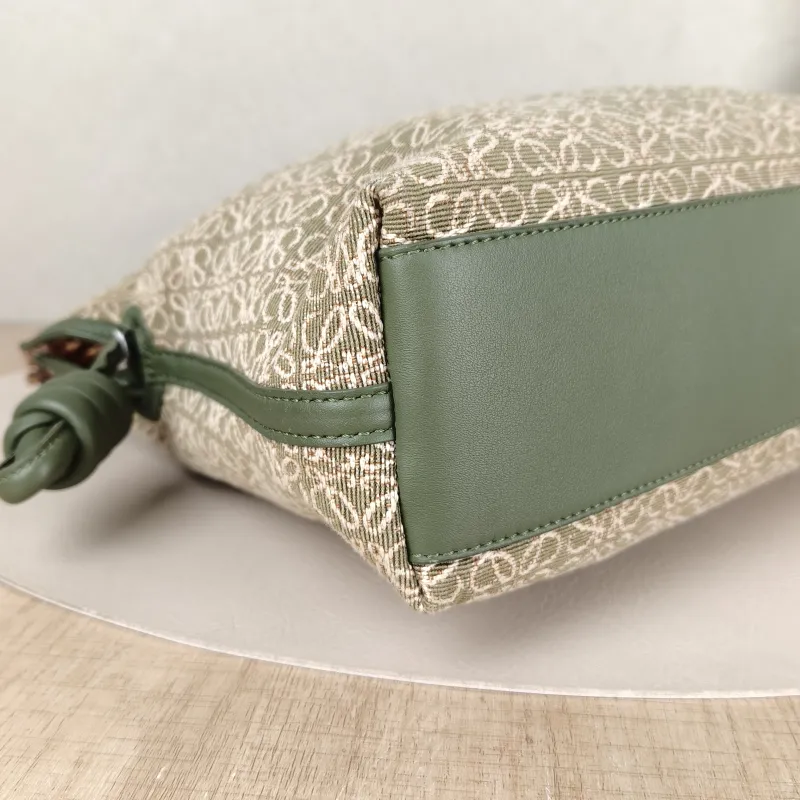 LOEWE Crossbody Bag Flamenco Green Monogram Canvas Medium30 × 10.5 × 24.5 cm — detail view 6 of 8