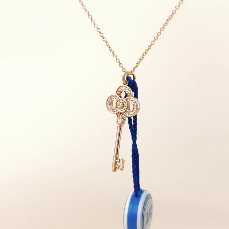 Tiffany&Co. Necklace Keys Collection Necklace Pendant Rose Gold Diamond18KR ose Gold One Size40cm — cover view 3 of 10