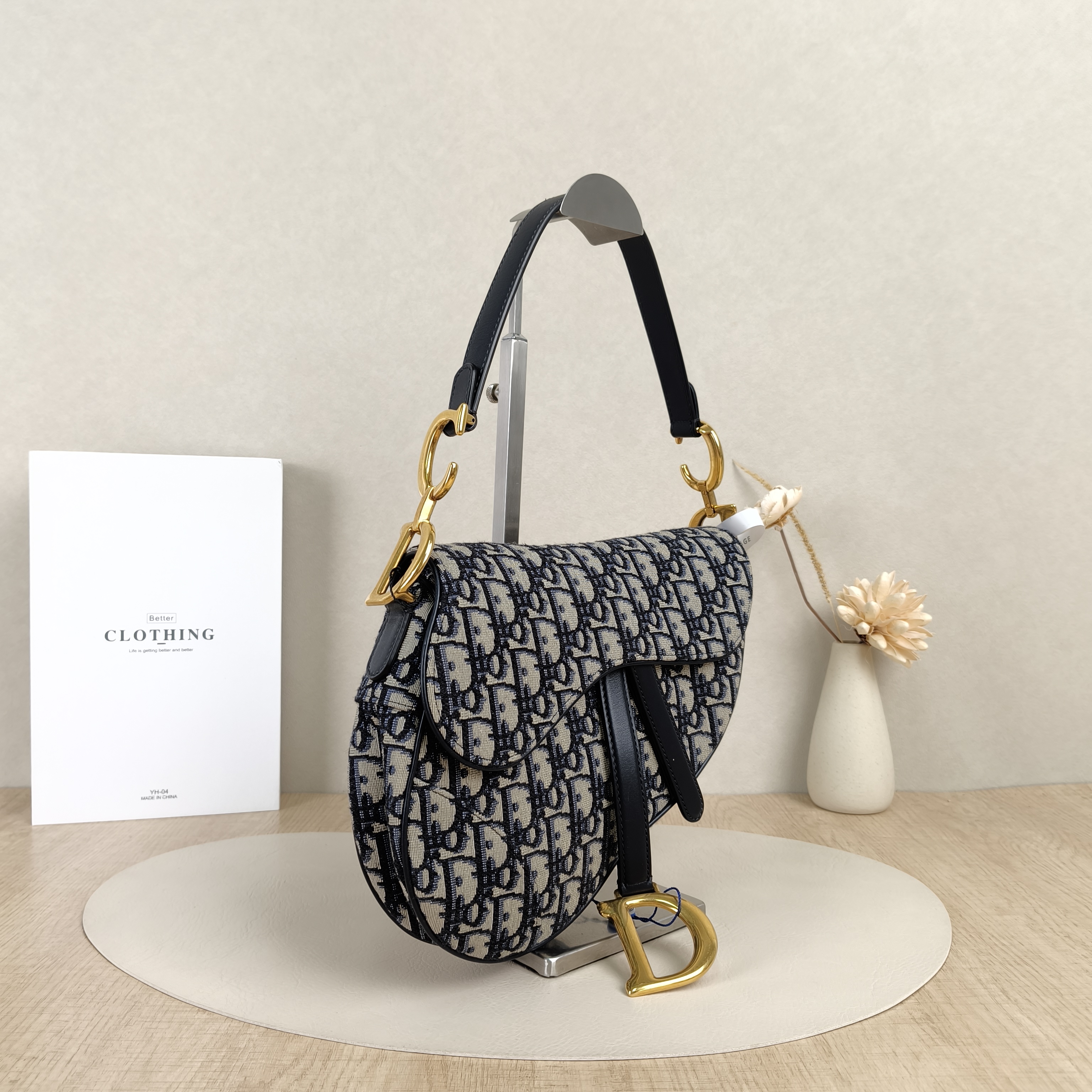 DIOR Crossbody Bag Saddle Shoulder Strap Edition Blue Canvas25.5 × 6.5 × 20 cm — cover view 3 of 8