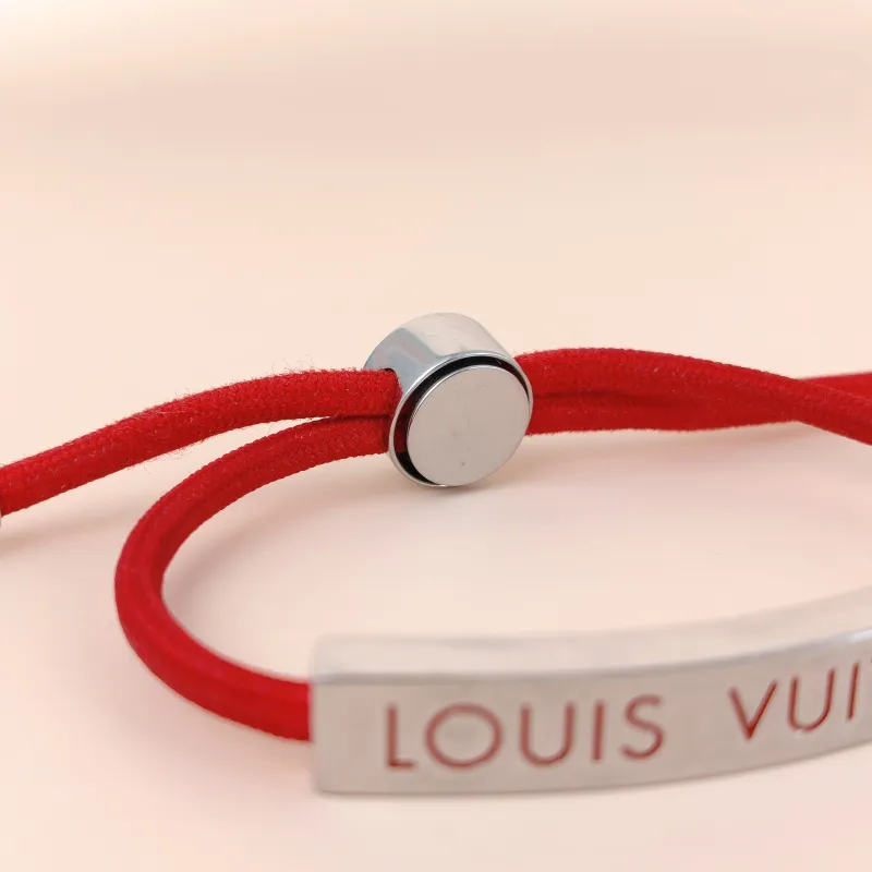 Louis Vuitton Braceletlogo Bracelet Silver Red One Size22cm — cover view 4 of 6