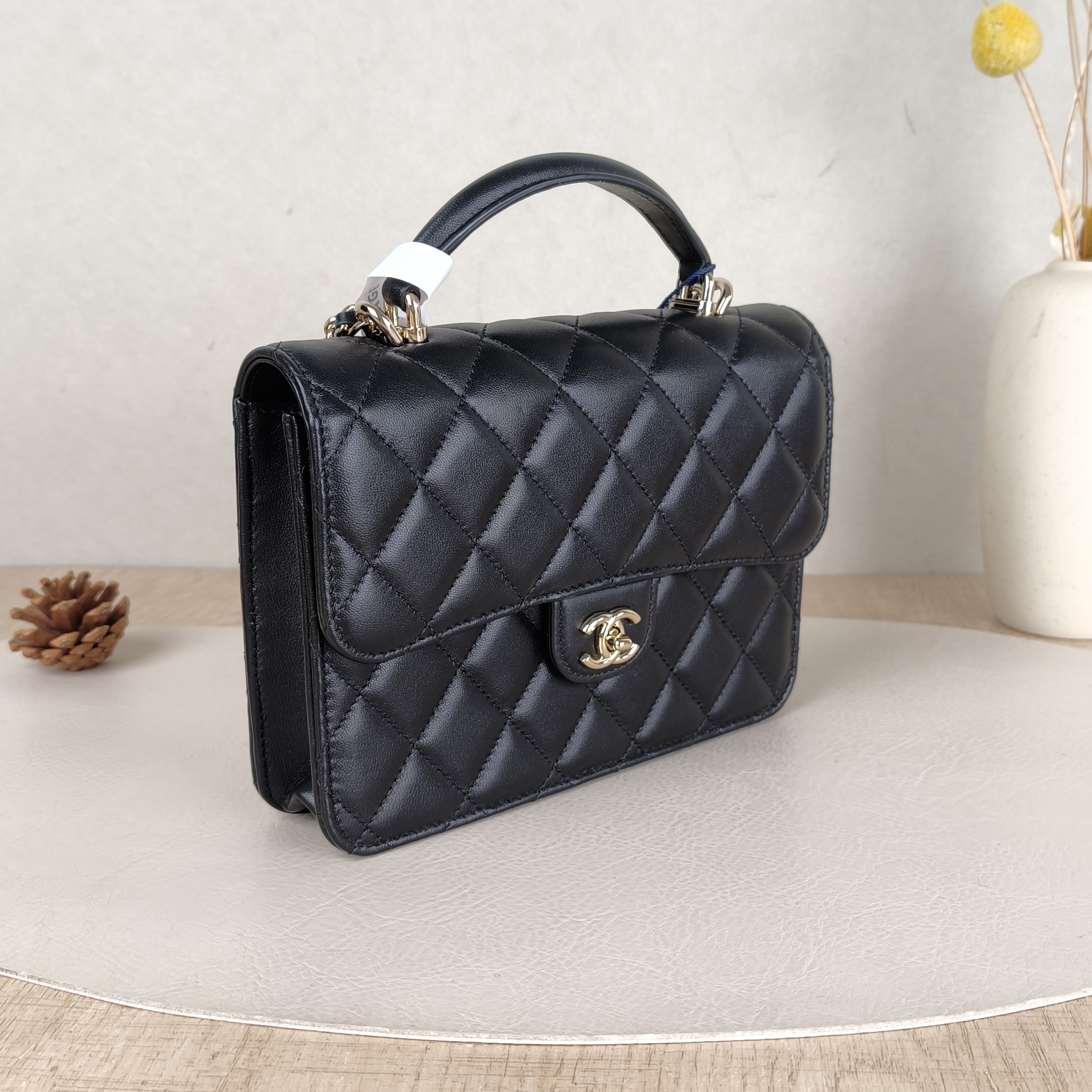 Chanel Backpack Backpack Black Lambskin One Size18.2 × 5 × 14 cm — cover view 6 of 6
