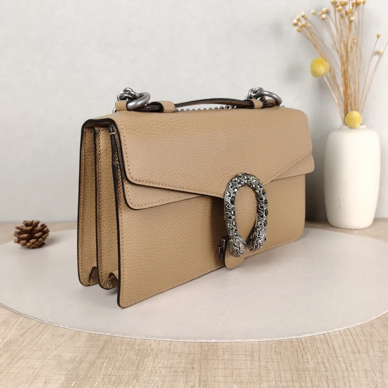 GUCCI Top Handle Bag Dionysus Edition Brown Calfskin Medium 28 × 9 × 17 cm — cover view 5 of 5