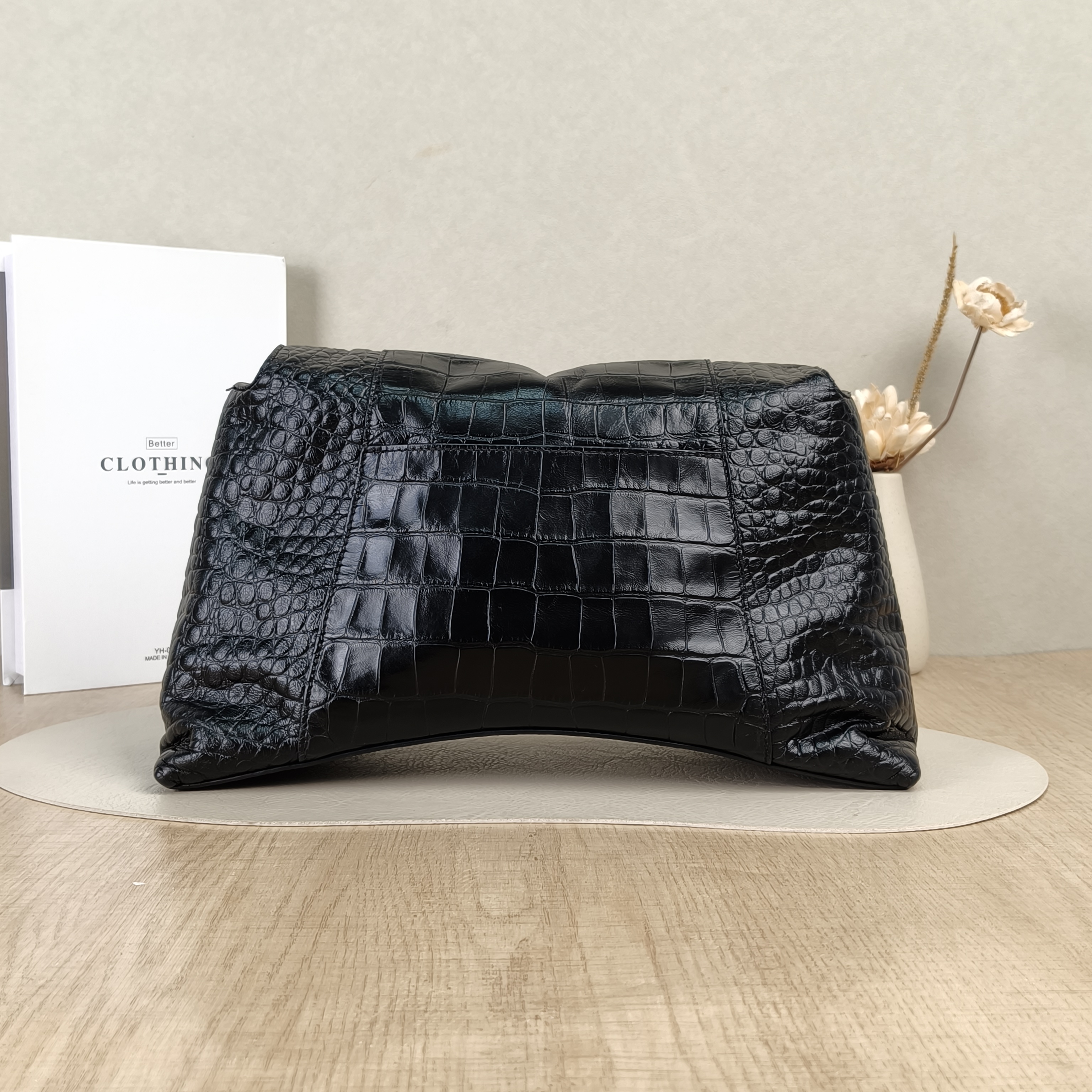 BALENCIAGA Shoulder Bag DOWNTOWN Black CC alfskin Medium32 × 15.5 × 21 cm — cover view 2 of 5