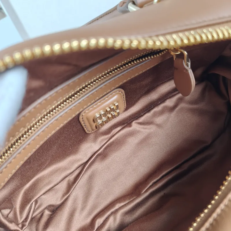 Miumiu Top Handle Bag Arcadie Collection Bowling Bag CC alfskin Medium 22 × 7.5 × 10.5 cm — detail view 4 of 11