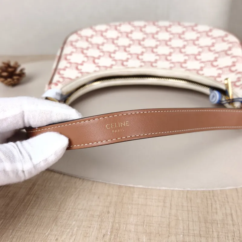 CELINE Shoulder Bag AVA White Red PVC Medium 23 × 6 × 13.5 cm — detail view 6 of 9