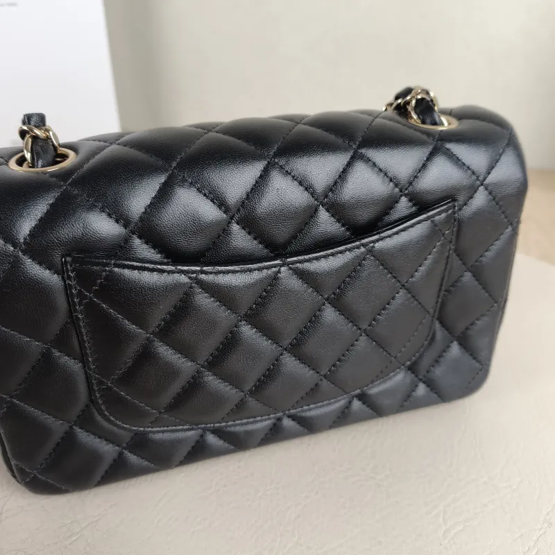 Chanel Crossbody Bag Classic Flap Large Mini CF Mini Black SL ambskin mini 20 × 6 × 12 cm — detail view 5 of 14