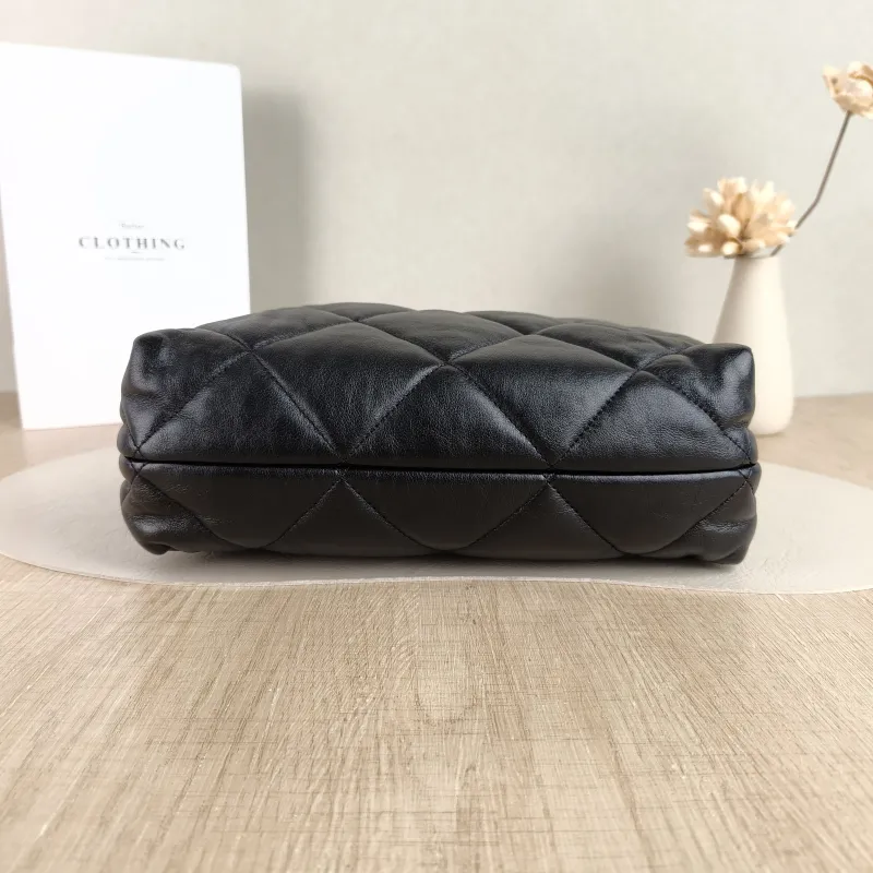 Chanel Shoulder Bag 22b Small Shopping Tote Black Lambskin Small 25 × 10 × 20 cm — cover view 3 of 5