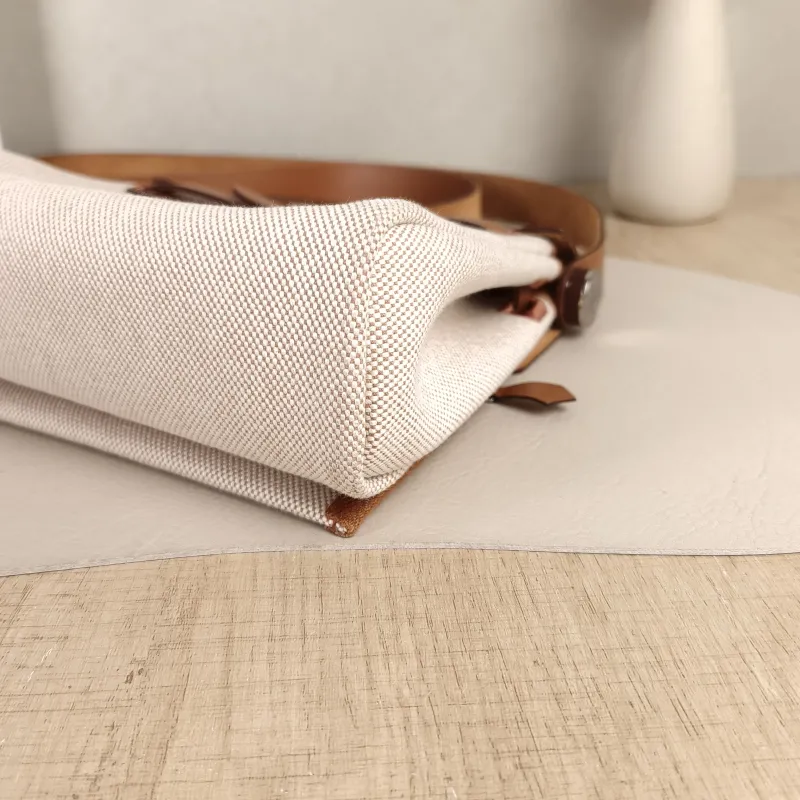 Hermès Shoulder Bag Herbag Zip 20 Beige Canvas mini20 × 7 × 17 cm — detail view 7 of 12