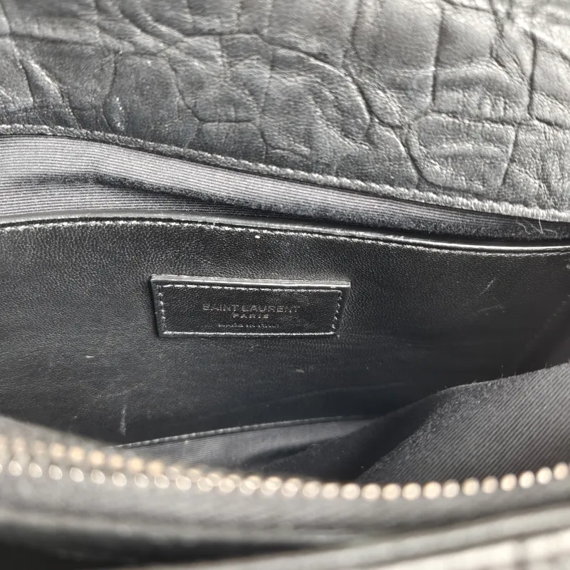 SAINT LAURENT Shoulder Bag Shoulder Bag Black Calfskin One Size 28 × 10 × 17 cm — detail view 7 of 12