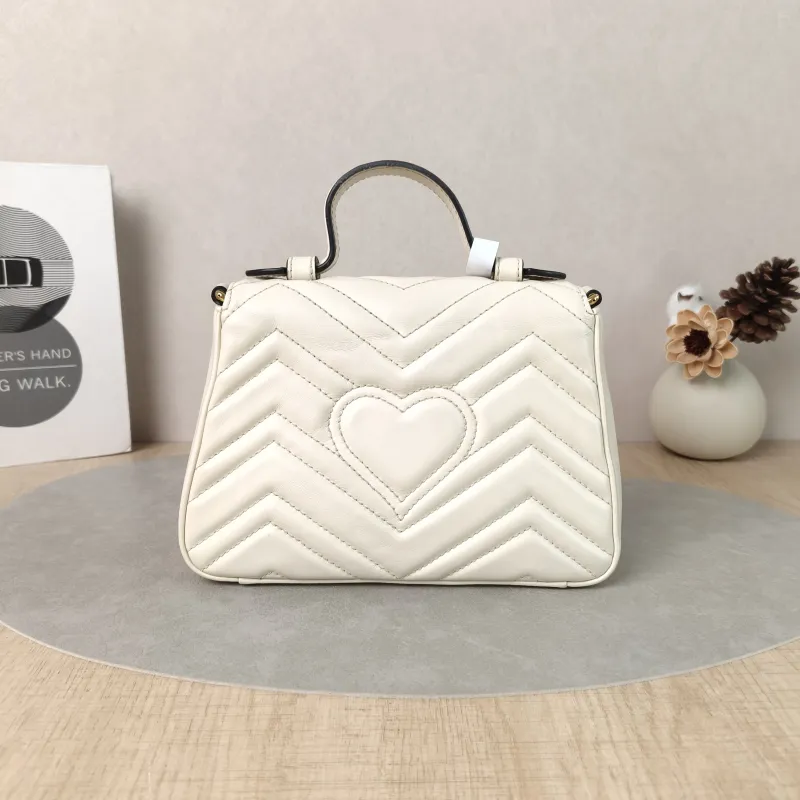GUCCI Crossbody Bag GG Marmont Marmont White Calfskinmini21 × 8 × 15.5 cm — cover view 6 of 6
