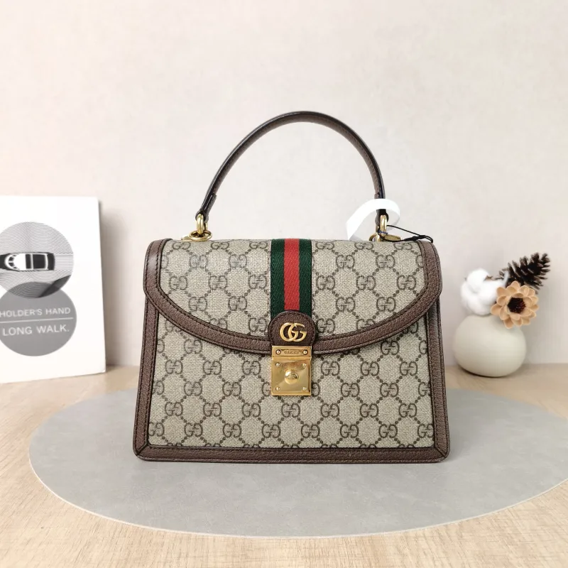 GUCCI Top Handle Bag Ophidia GG Messenger Bag Monogram PVC Medium25 × 7 × 17.5 cm