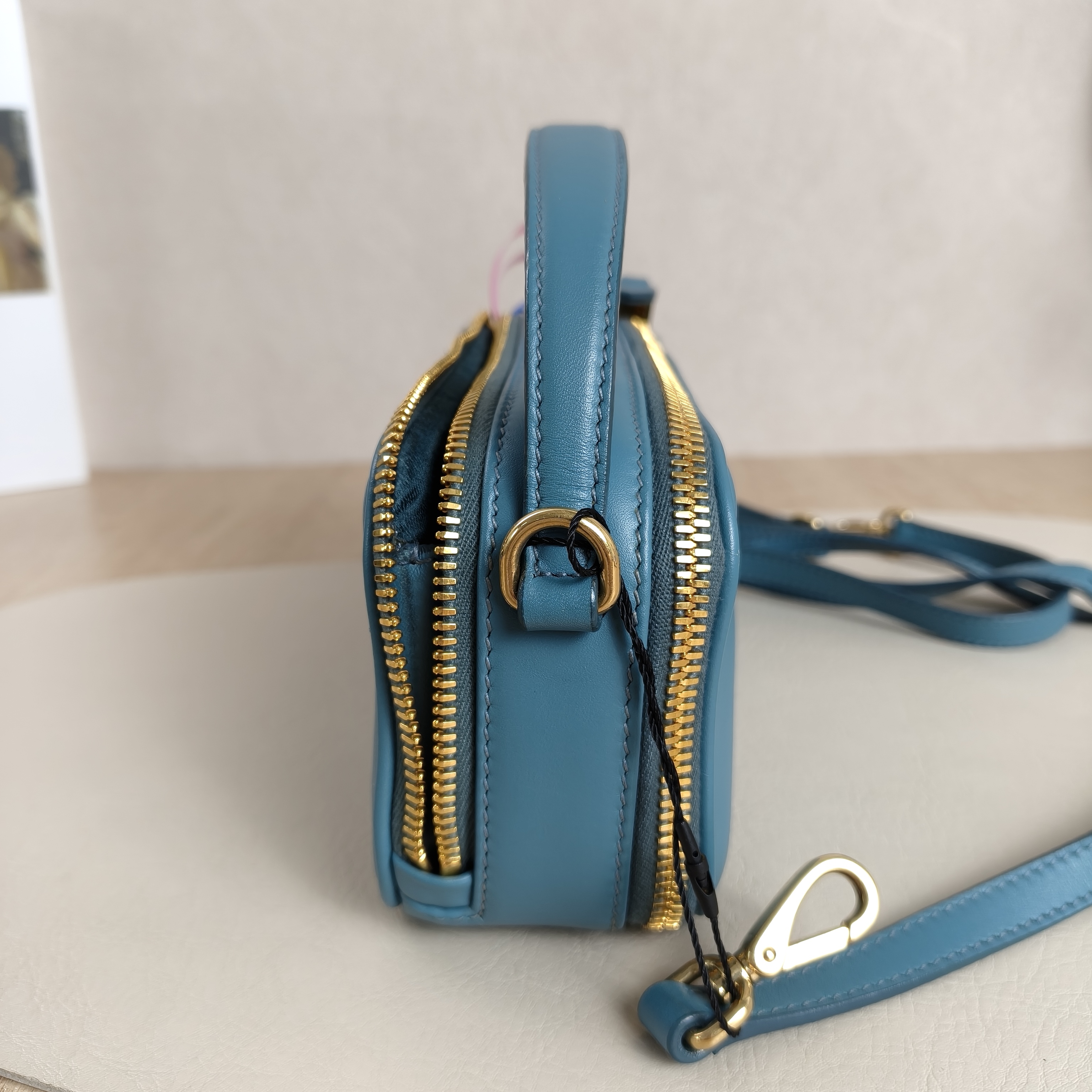 Miumiu Shoulder Bag Camera Bag Blue Calfskin Small18.5 × 6 × 10 cm — cover view 5 of 11