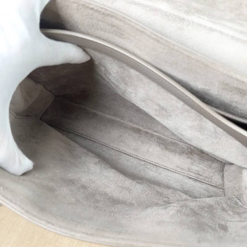 CELINE Shoulder Bag Soft 16Shoulder Bag Grey Calfskin Medium 32 × 15 × 24 cm — detail view 3 of 11